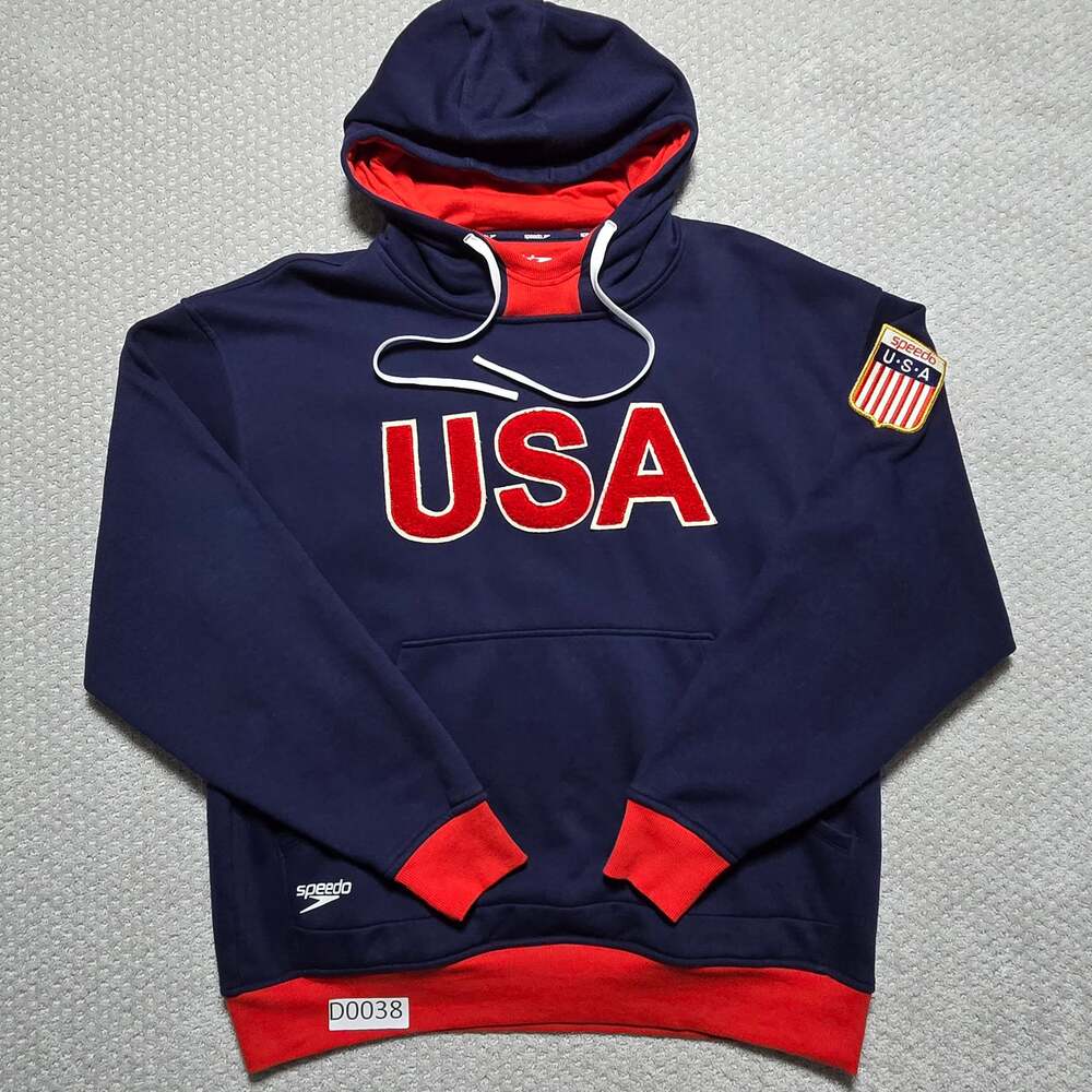 Speedo USA Olympic Team Fleece Pullover Hoodie with Patch